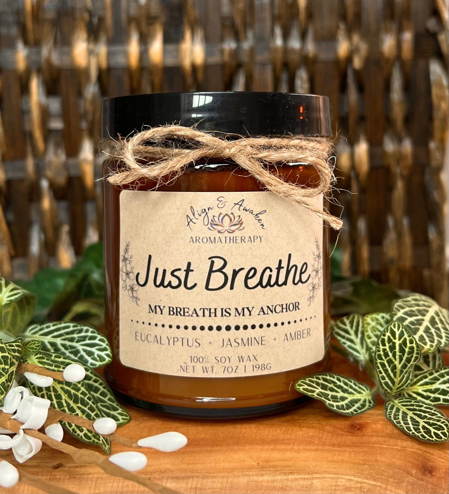 Just Breathe Affirmation Soy Candle - Calming and Relaxing