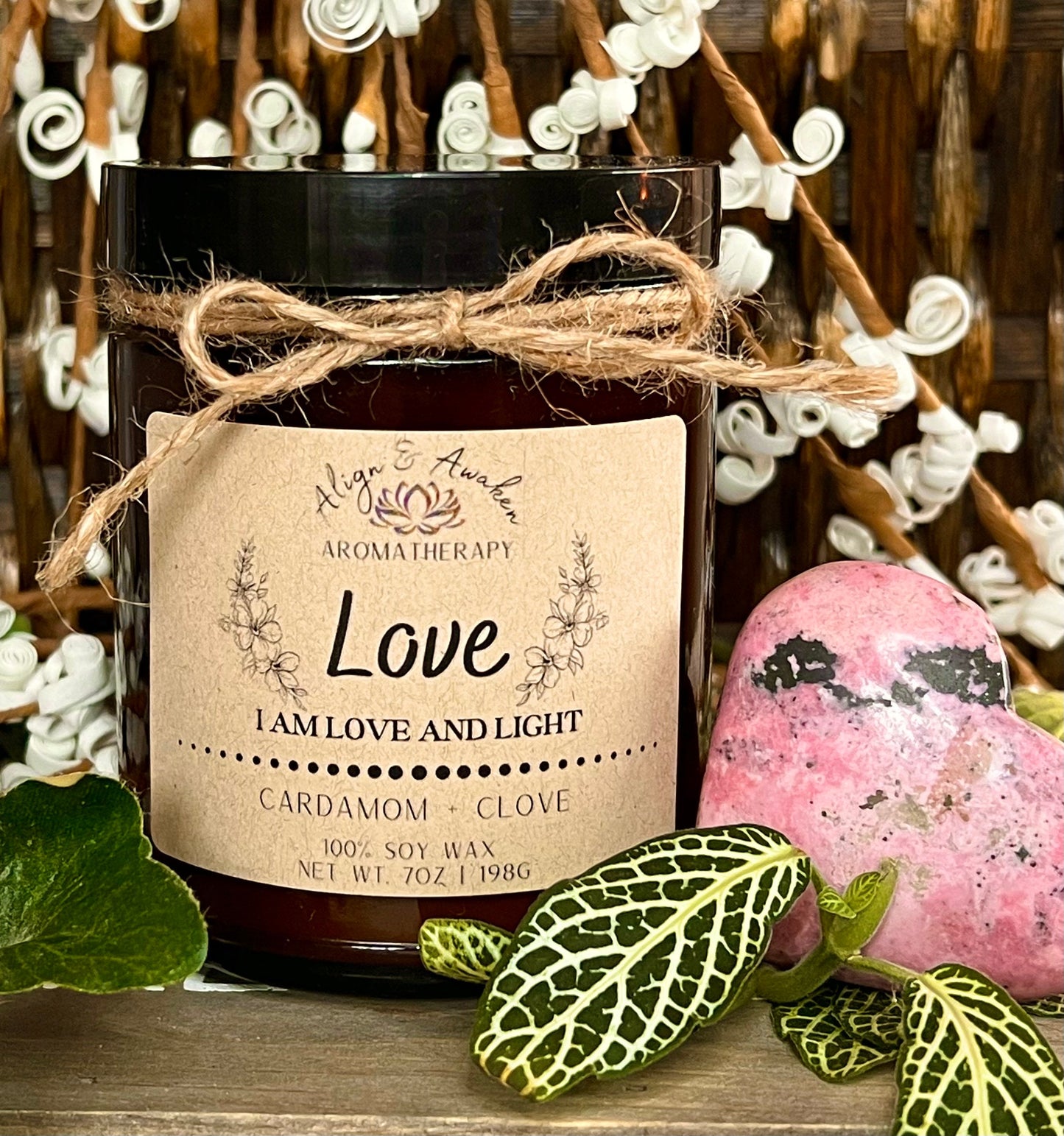 Love Affirmation Soy Candle - Warm and Loving Vibes