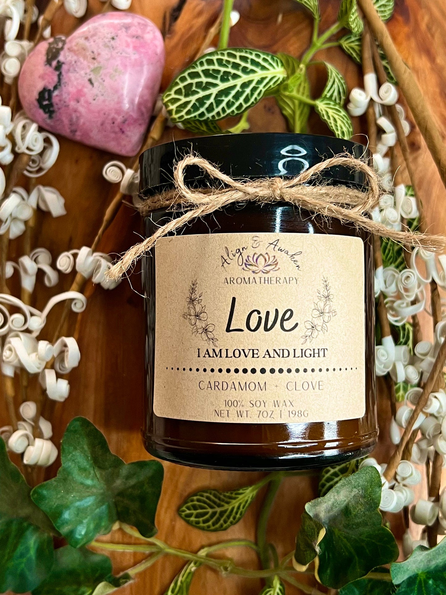 Love Affirmation Soy Candle - Warm and Loving Vibes