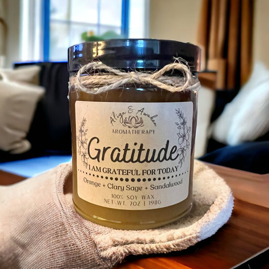 Gratitude Affirmation Soy Candle - Peaceful and Centered