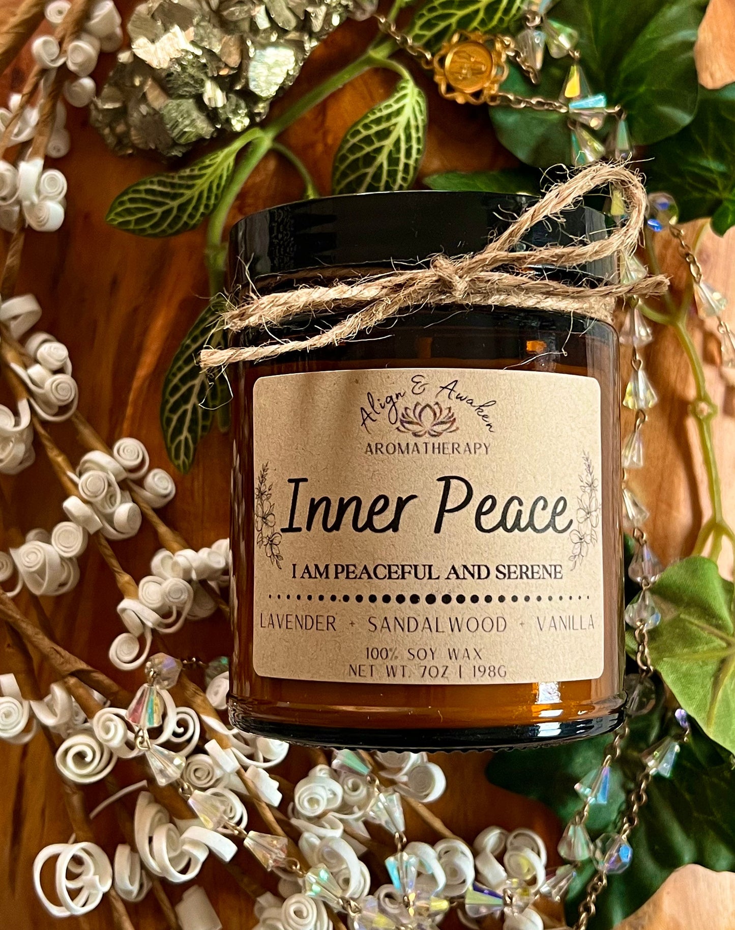 Inner Peace Affirmation Soy Candle - Serenity and Solitude