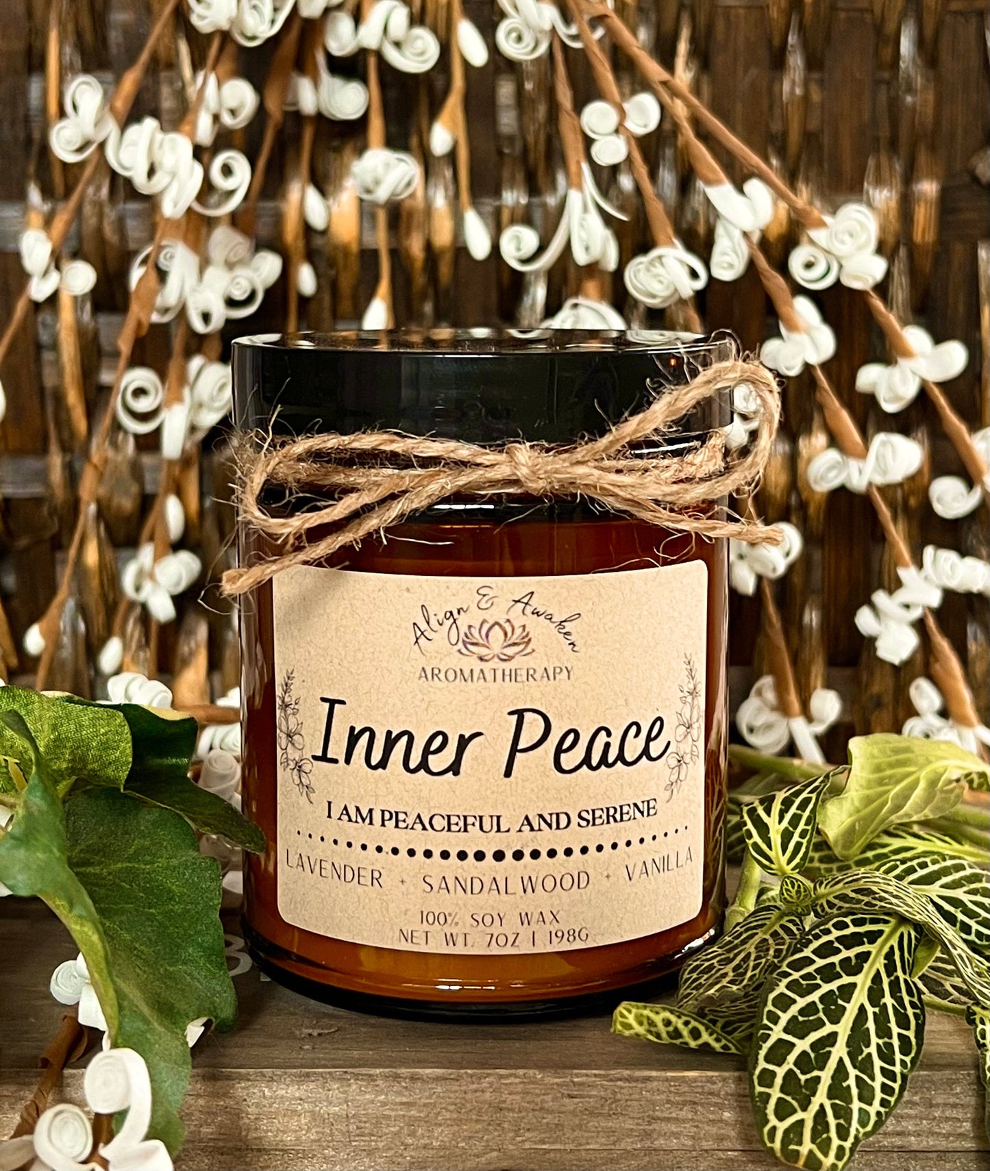 Inner Peace Affirmation Soy Candle - Serenity and Solitude