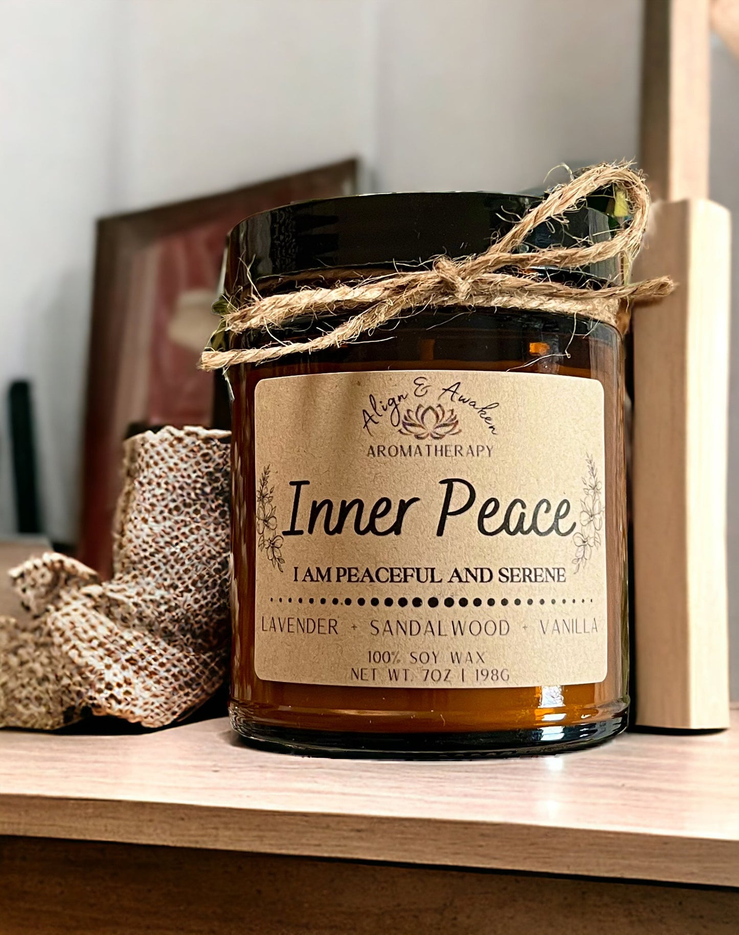 Inner Peace Affirmation Soy Candle - Serenity and Solitude